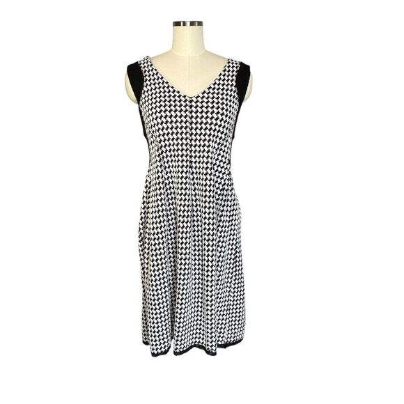 Anthropologie Maeve Hounds tooth Pleated Fit and Flare Mini Dress| L - Picture 3 of 9